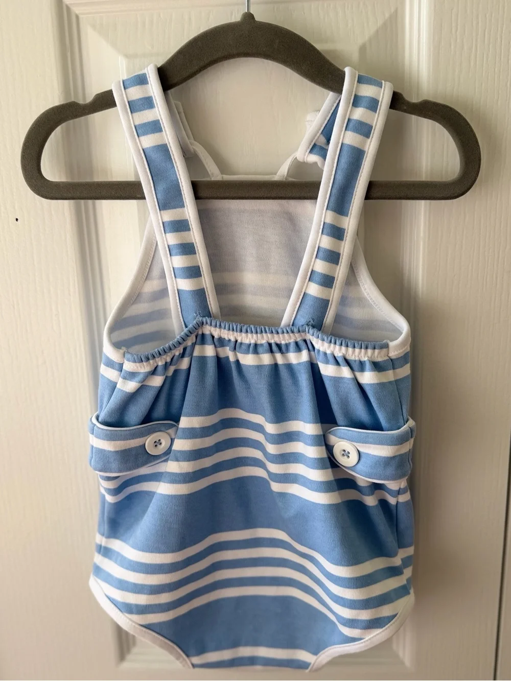 The Beaufort Bonnet Company Skipper Sunsuit Saddle Ridge Stripe